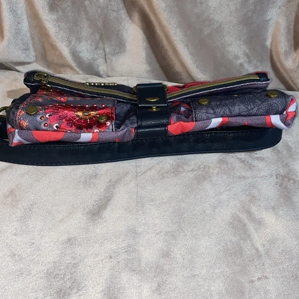 Desigual Multicolor Crossbody Bag with Red and Black Accents